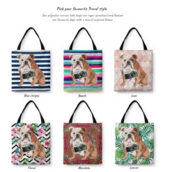 English Bulldog Travel Style Tote Bag 42 travel dogs tote english bulldog variations