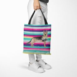 German Shepherd Travel Style Tote Bag 52 travel dogs tote german shepherd beach tote woman trowsers walking view