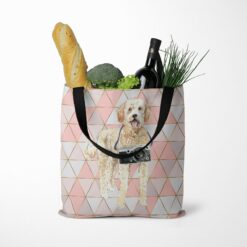 travel dogs tote golden doodle luxe tote standing food