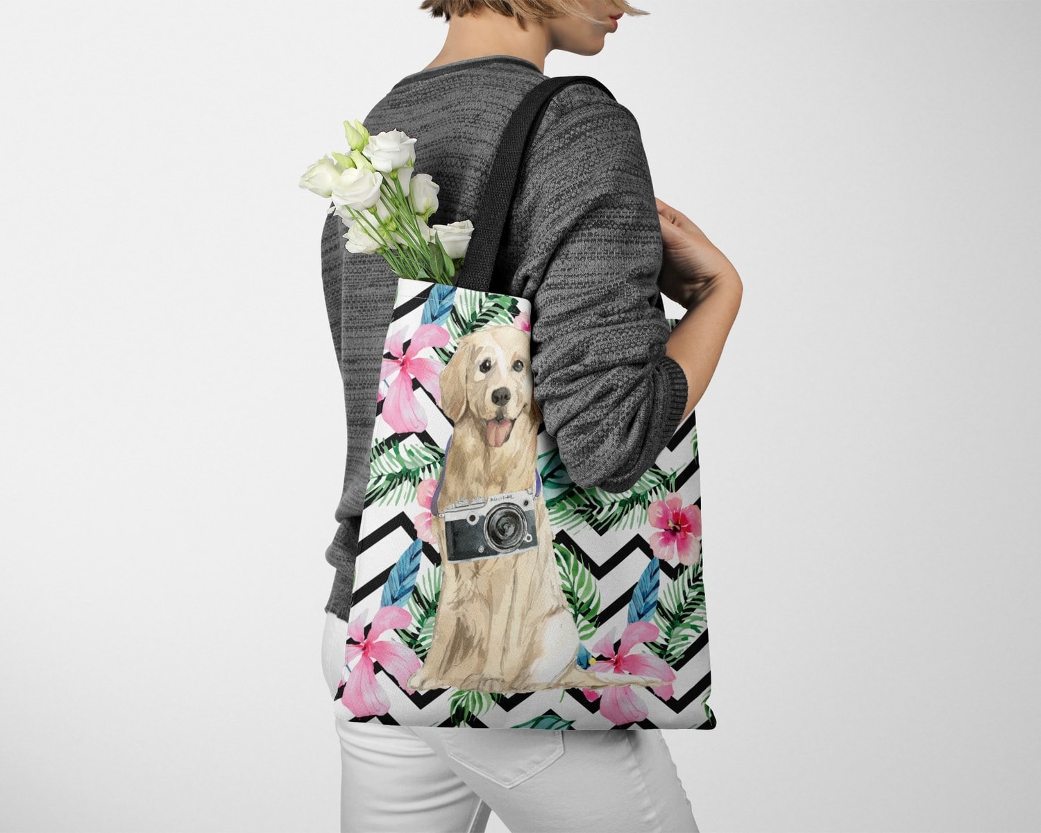 Golden Retriever Travel Style Tote Bag 28 Golden Retriever Travel Style Tote Bag - Image 26