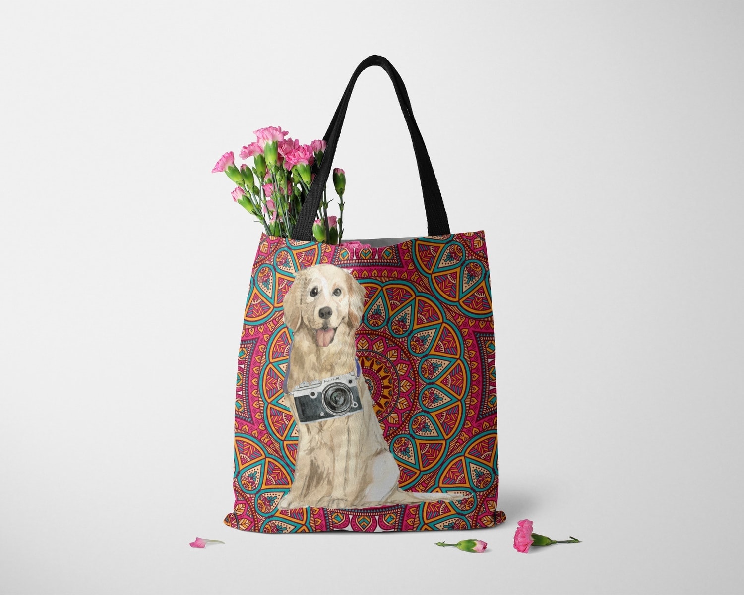 Golden Retriever Travel Style Tote Bag 25 Golden Retriever Travel Style Tote Bag - Image 23