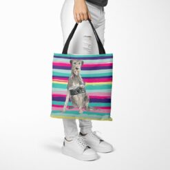 Irish Wolf Hound Travel Style Tote Bag 52 travel dogs tote irish wolf hound beach tote woman trowsers walking view