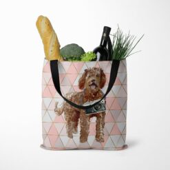 travel dogs tote labradoodle luxe tote standing food