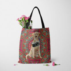 Labrador retriever Travel Style Tote Bag 50 travel dogs tote labrador retriever mandala tote standing carnations