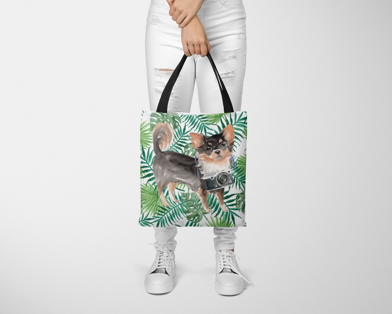 Long Haired Chihuahua Travel Style Tote Bag 23 Long Haired Chihuahua Travel Style Tote Bag - Image 21