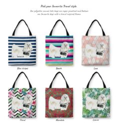 Maltese Travel Style Tote Bag 42 travel dogs tote maltese variations