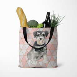 Miniature Schnauzer Travel Style Tote Bag 49 travel dogs tote miniature schnauzer luxe tote standing food