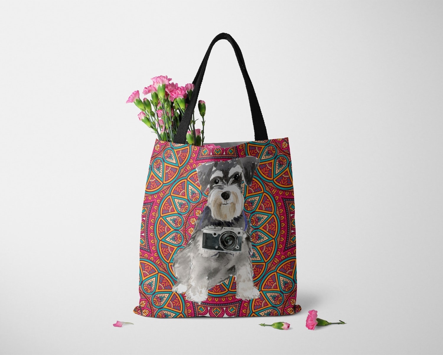 Miniature Schnauzer Travel Style Tote Bag 25 Miniature Schnauzer Travel Style Tote Bag - Image 23