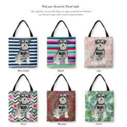 Miniature Schnauzer Travel Style Tote Bag 42 travel dogs tote miniature schnauzer variations