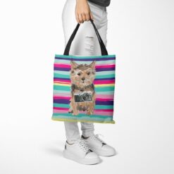 Norfolk Terrier Travel Style Tote Bag 52 travel dogs tote norfolk terrier beach tote woman trowsers walking view