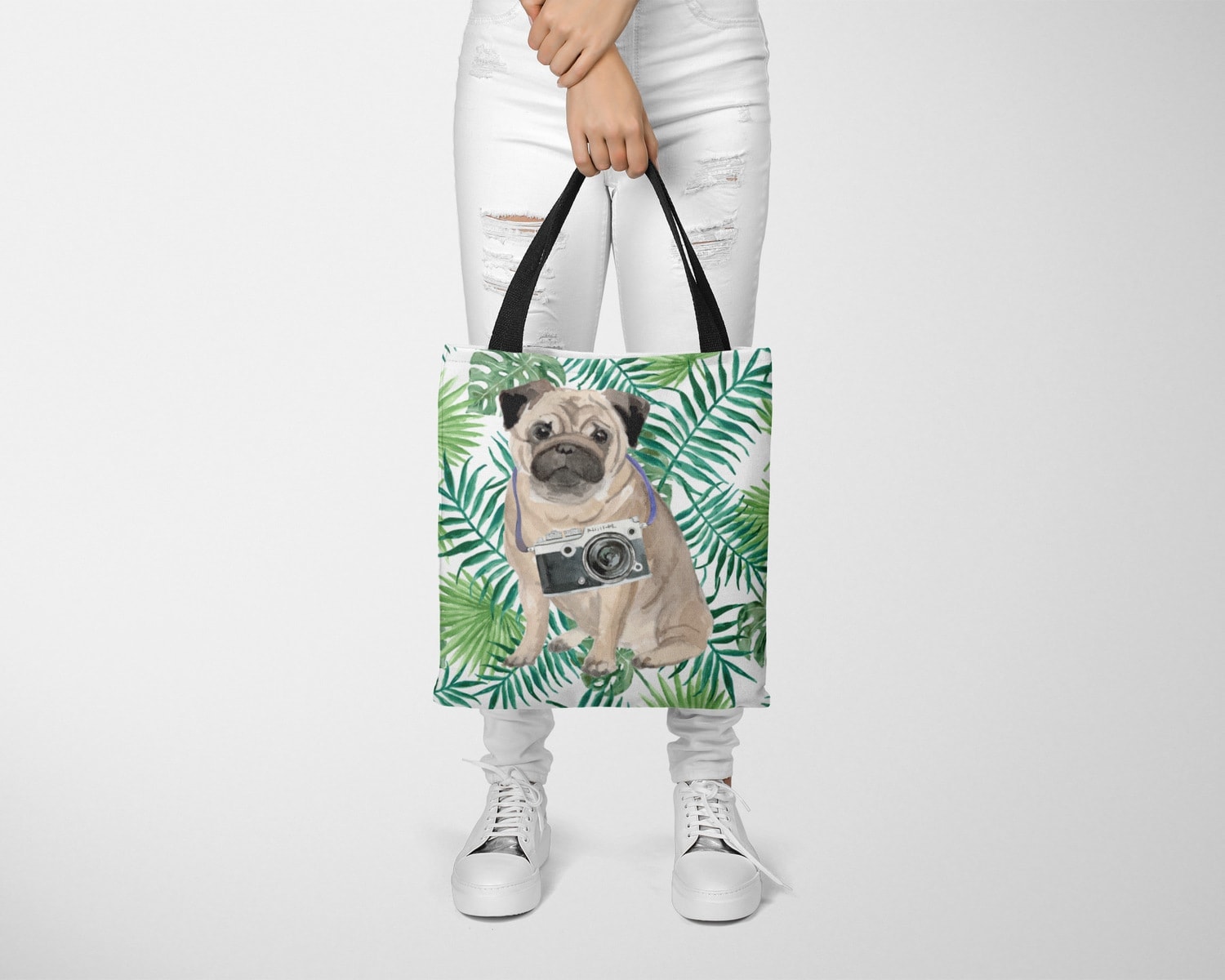 Pug Travel Style Tote Bag 23 Pug Travel Style Tote Bag - Image 21