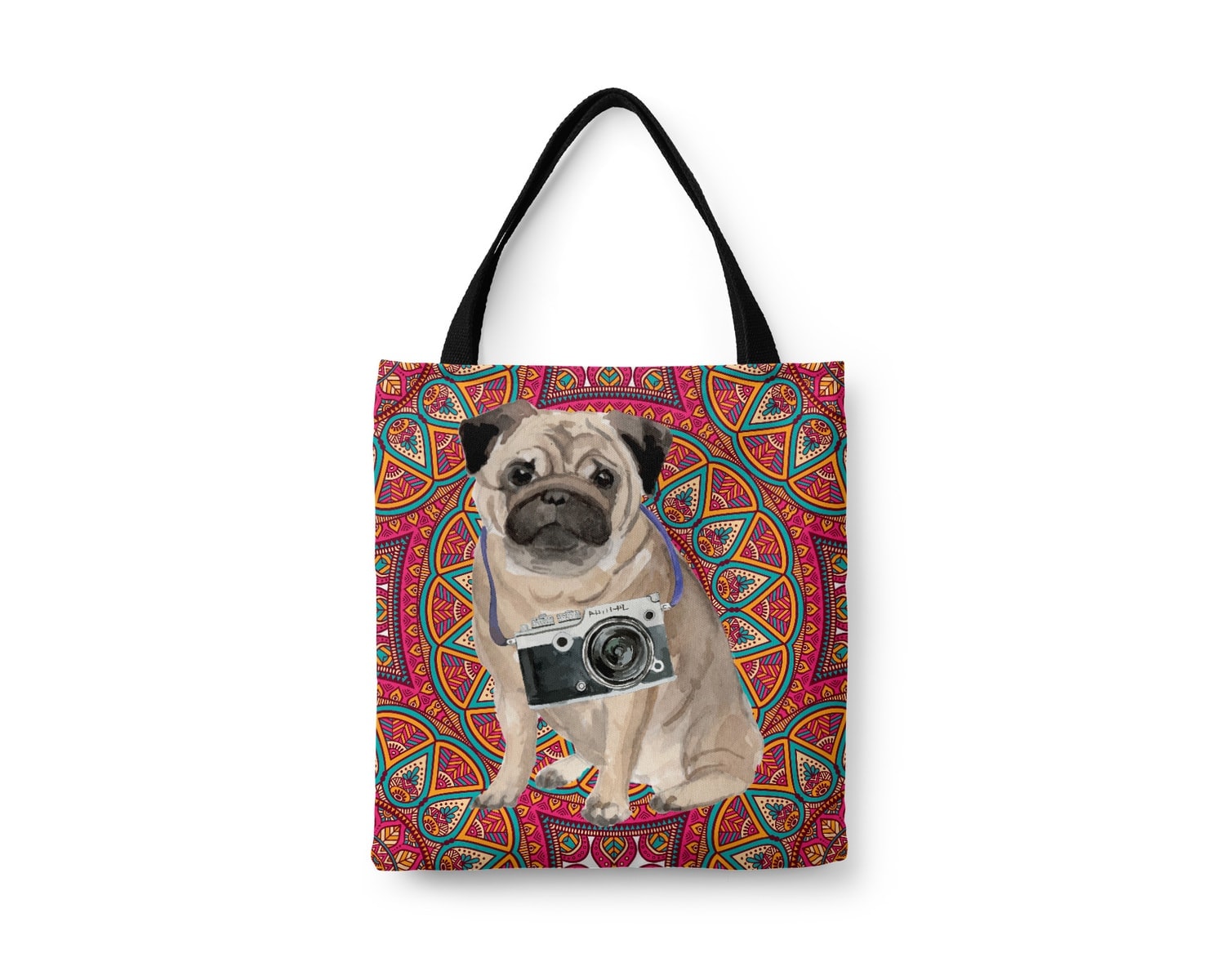 Pug Travel Style Tote Bag 22 Pug Travel Style Tote Bag - Image 20