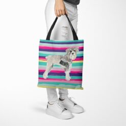Schnauzer Travel Style Tote Bag 52 travel dogs tote schnauzer beach tote woman trowsers walking view