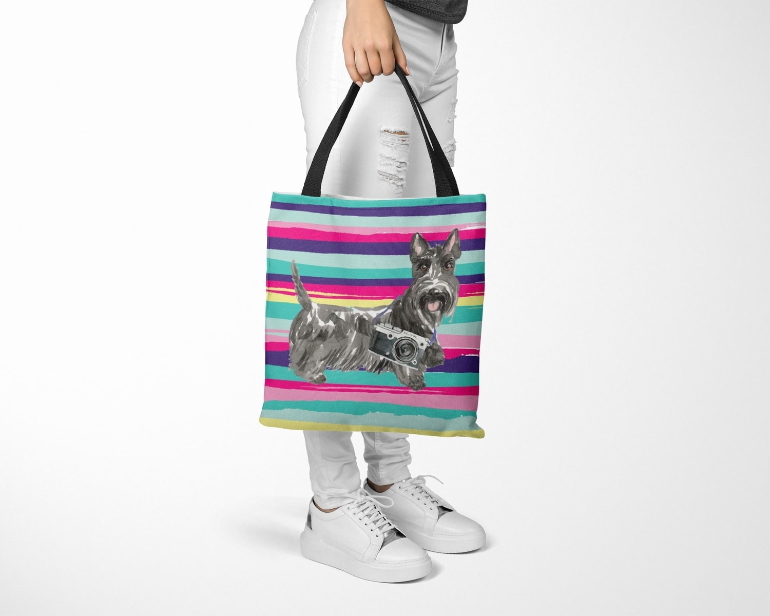 Scottish Terrier Travel Style Tote Bag 27 Scottish Terrier Travel Style Tote Bag - Image 25