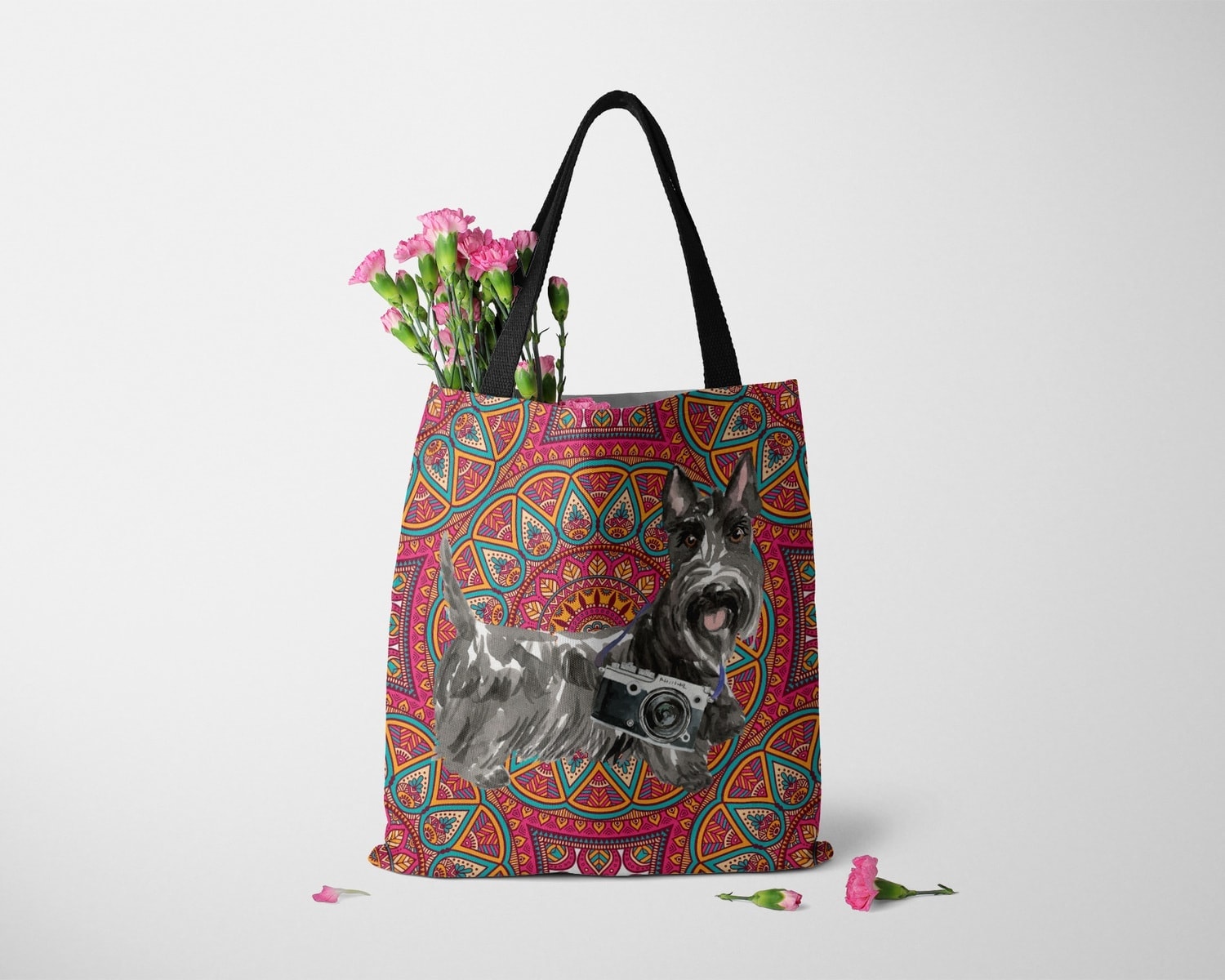 Scottish Terrier Travel Style Tote Bag 25 Scottish Terrier Travel Style Tote Bag - Image 23