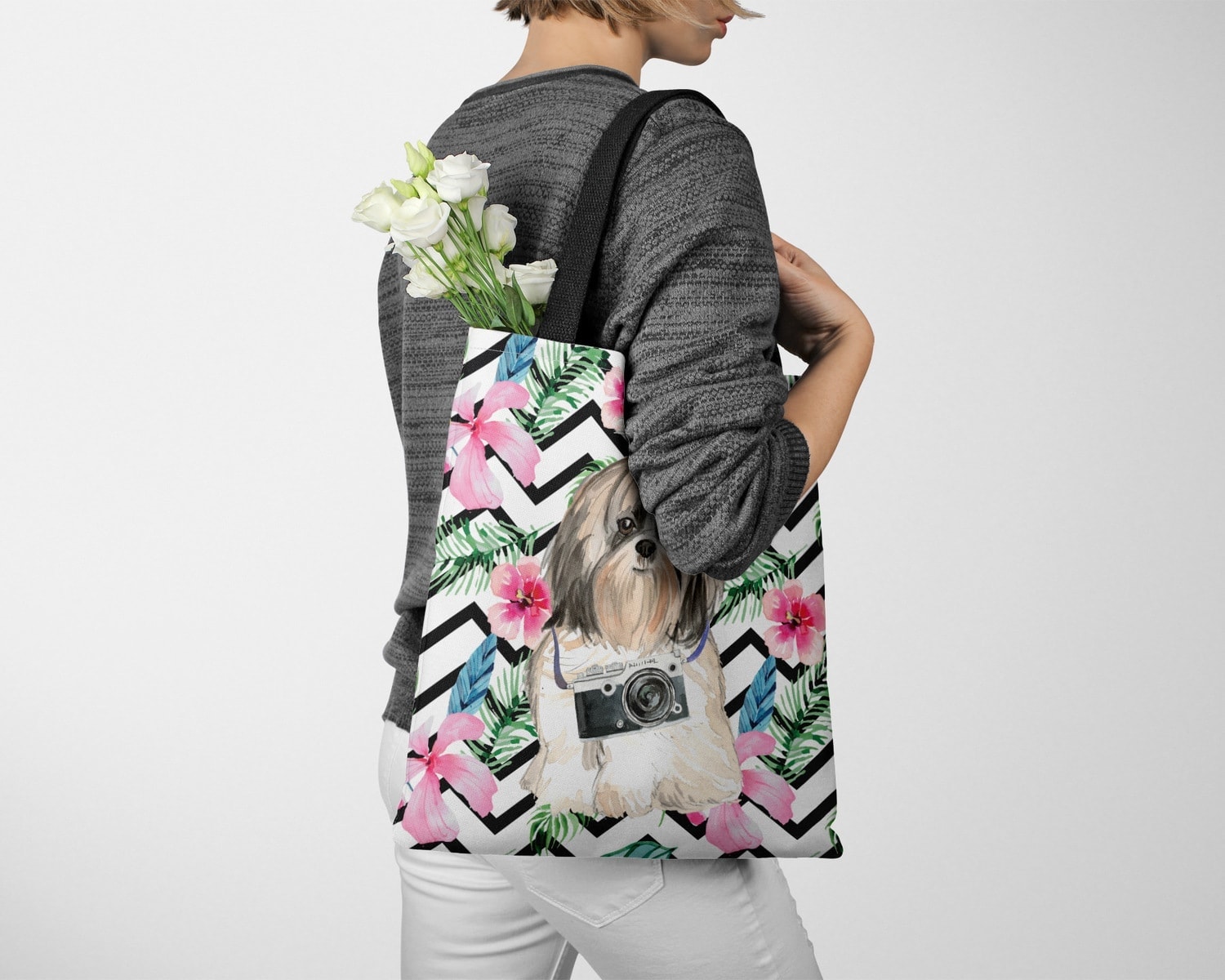 Shih tzu Long hair Travel Style Tote Bag 28 Shih tzu Long hair Travel Style Tote Bag - Image 26