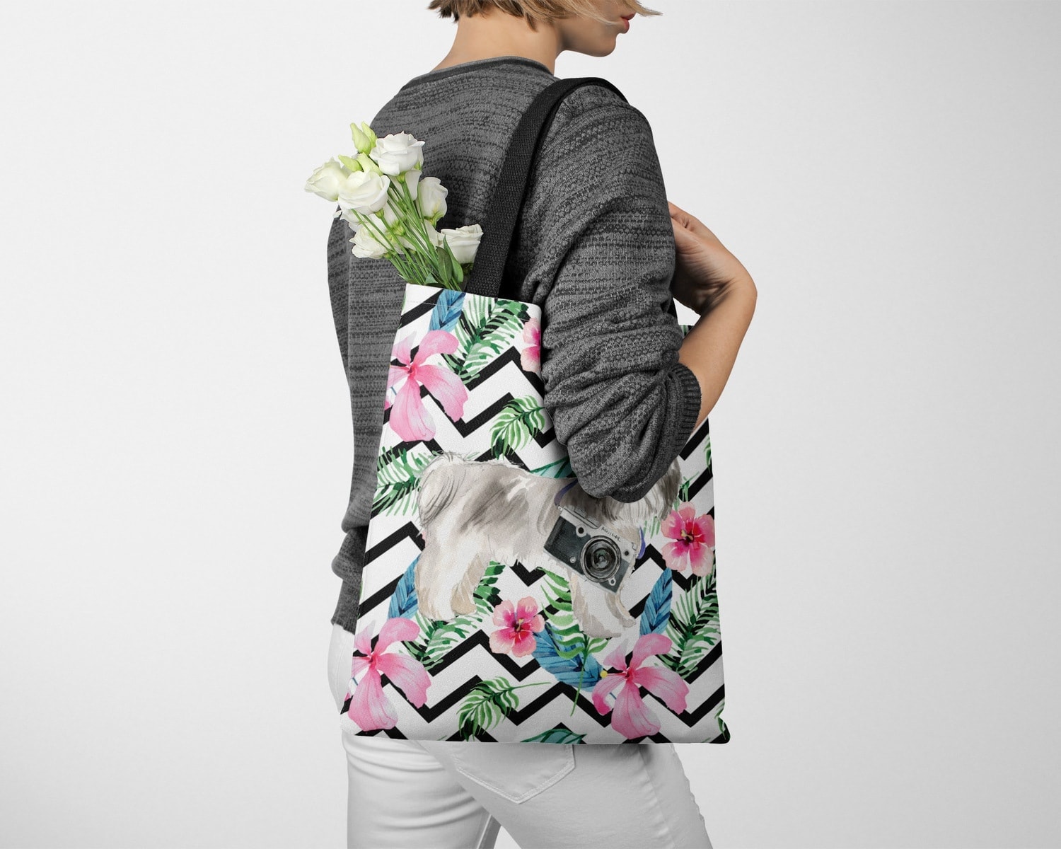 Shih tzu Short hair Travel Style Tote Bag 28 Shih tzu Short hair Travel Style Tote Bag - Image 26