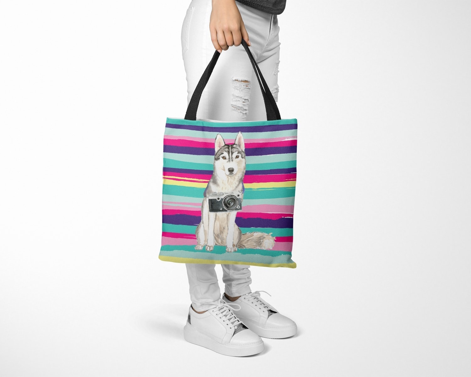 Siberian Husky Travel Style Tote Bag 27 Siberian Husky Travel Style Tote Bag - Image 25