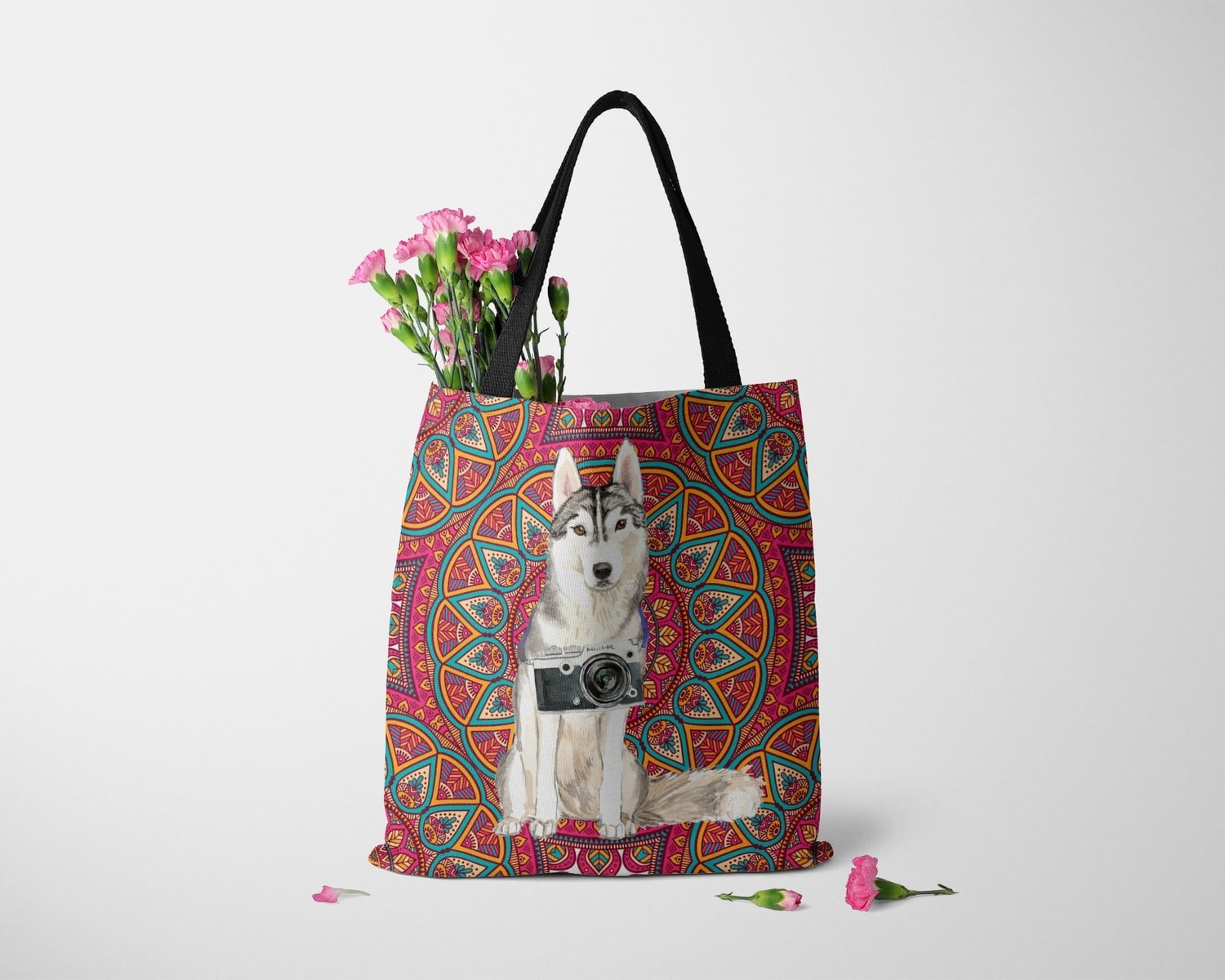 Siberian Husky Travel Style Tote Bag 25 Siberian Husky Travel Style Tote Bag - Image 23