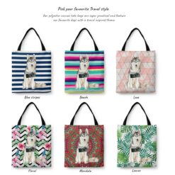 Siberian Husky Travel Style Tote Bag 42 travel dogs tote siberian husky variations
