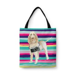 Spinone Italiano Travel Style Tote Bag 44 travel dogs tote spinone italiano beach front view White