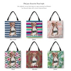 travel dogs tote staffordshire bull terrier variations