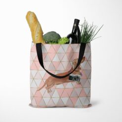 travel dogs tote tan dachshund luxe tote standing food