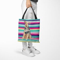 travel dogs tote welsh terrier beach tote woman trowsers walking view