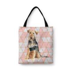 travel dogs tote welsh terrier luxe front view White