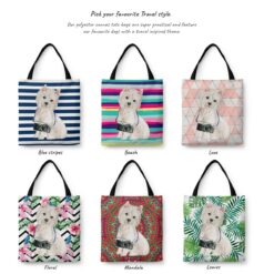 travel dogs tote westie variations