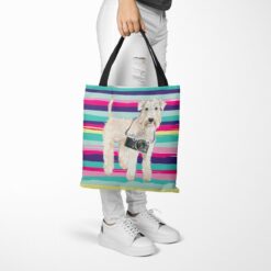 Wheaten Terrier Travel Style Tote Bag 52 travel dogs tote wheaten terrier beach tote woman trowsers walking view