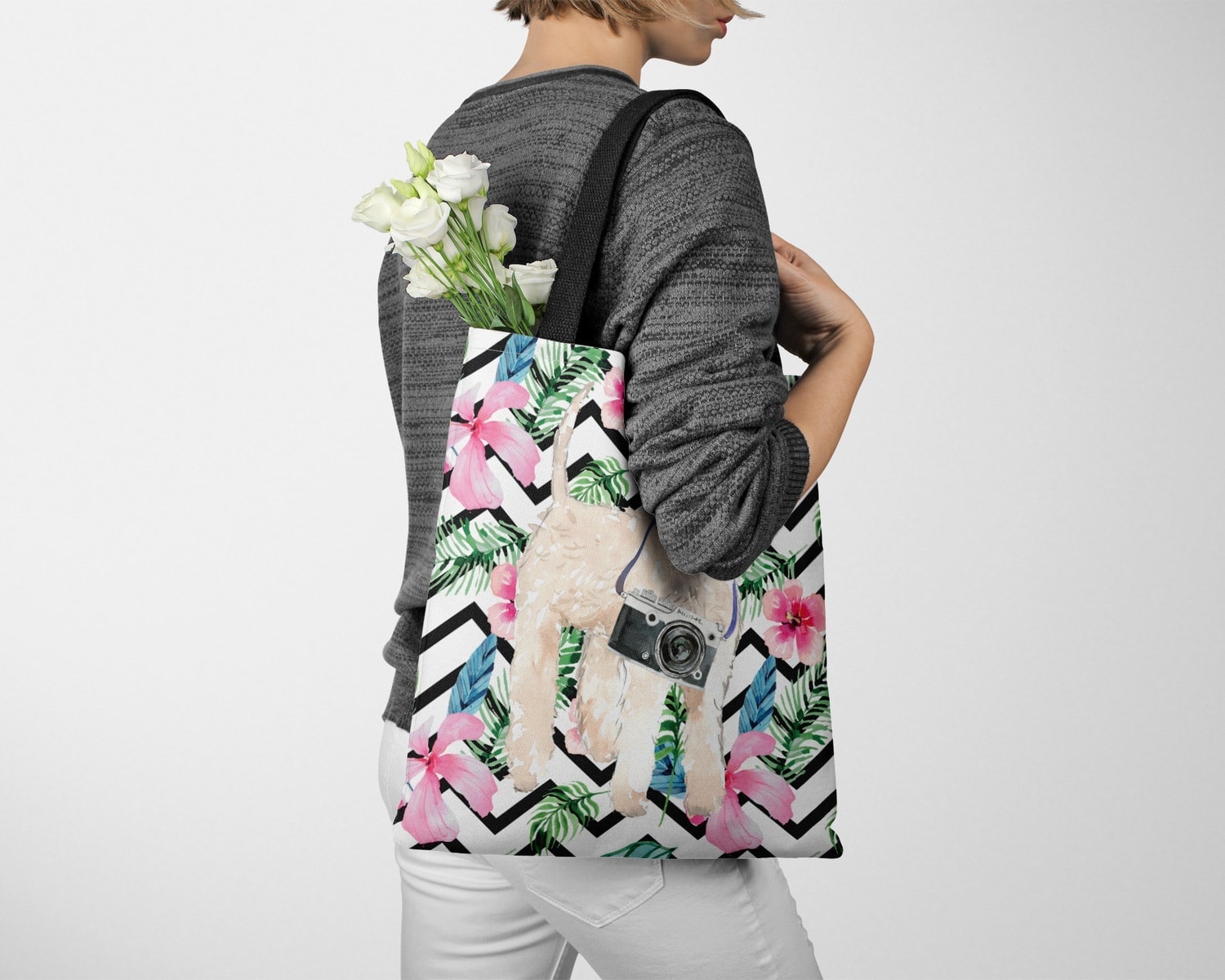 Wheaten Terrier Travel Style Tote Bag 28 Wheaten Terrier Travel Style Tote Bag - Image 26