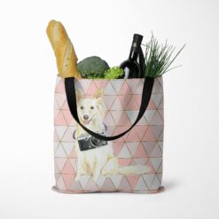 travel dogs tote white collie luxe tote standing food