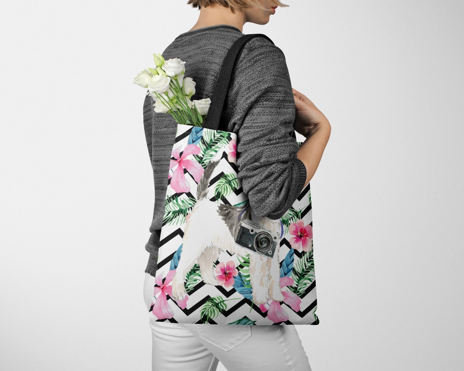 Wire Haired Fox Terrier Travel Style Tote Bag 28 Wire Haired Fox Terrier Travel Style Tote Bag - Image 26