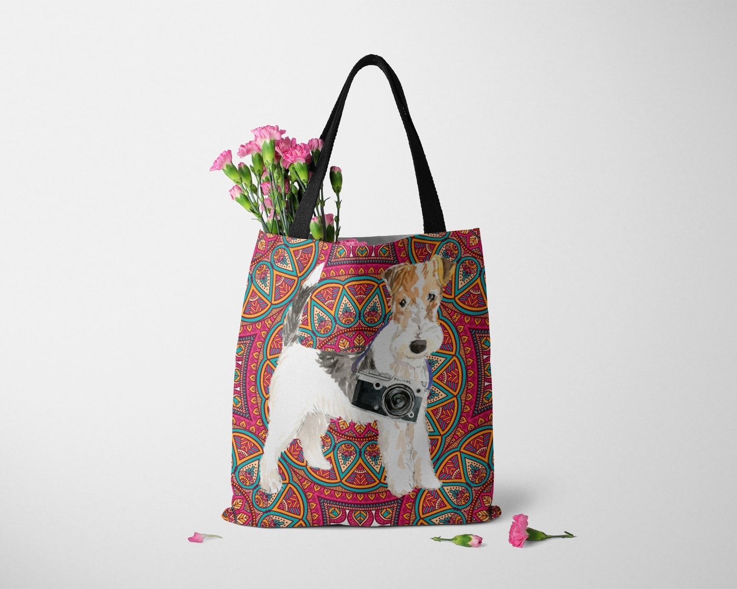 Wire Haired Fox Terrier Travel Style Tote Bag 25 Wire Haired Fox Terrier Travel Style Tote Bag - Image 23