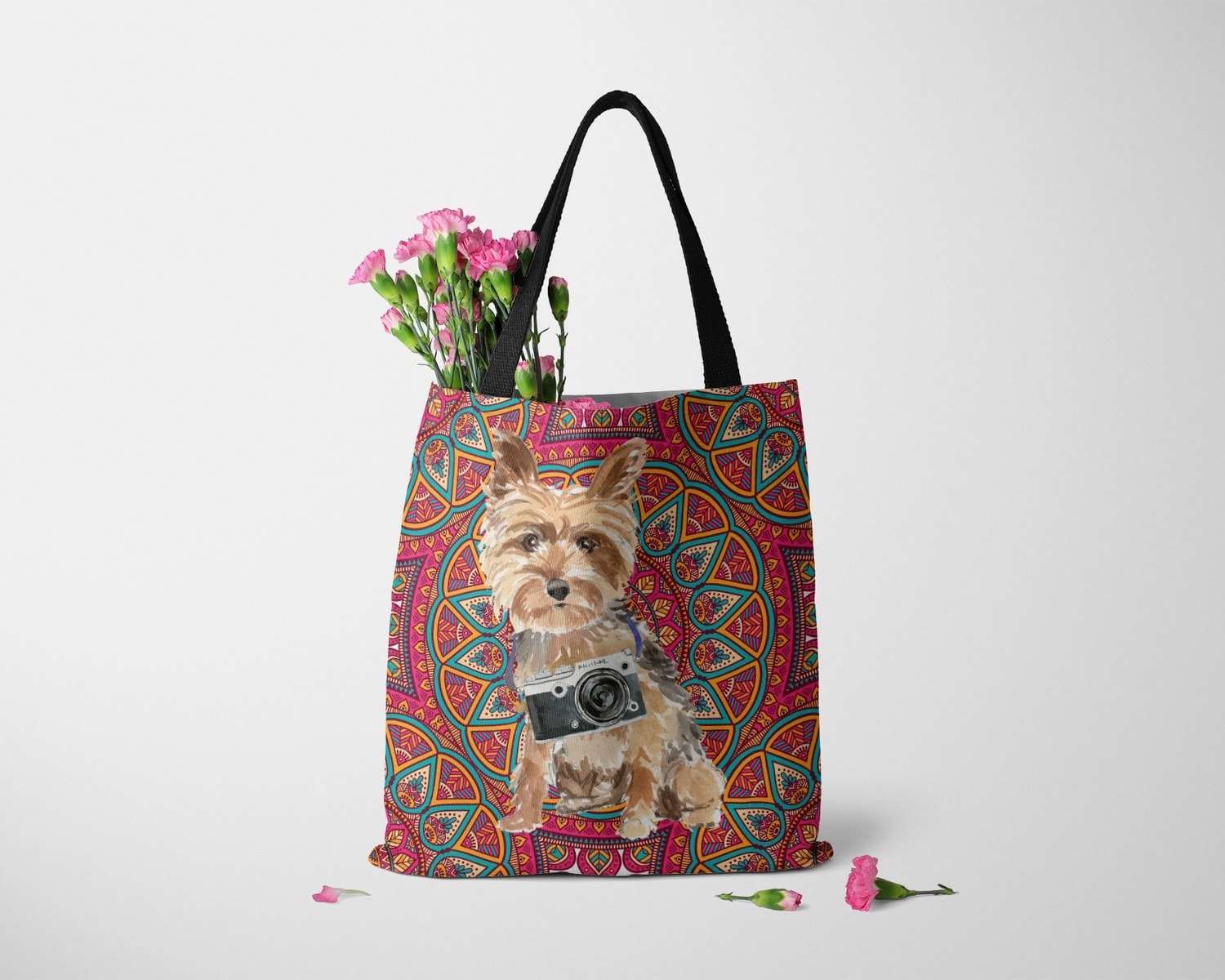 Yorkshire Terrier Travel Style Tote Bag 25 Yorkshire Terrier Travel Style Tote Bag - Image 23