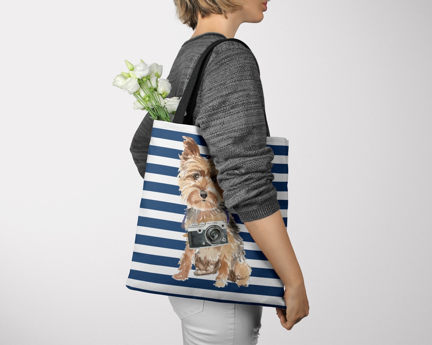 Yorkshire Terrier Travel Style Tote Bag 26 Yorkshire Terrier Travel Style Tote Bag - Image 24