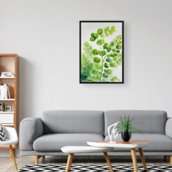 Adiantum Pedatum Watercolour Botanical Art Print - Northern Five-fingered Fern Framed Plant Wall Art 8 watercolour botanical print flowers adiantum pedatum office