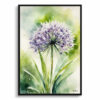 Allium Nigrum Watercolour Botanical Art Print - Crow Wild Garlic Framed Plant Wall Art 1 watercolour botanical print flowers allium nigrum front view