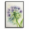 Allium Nigrum Minimalist Watercolour Botanical Art Print - Crow Wild Garlic Framed Plant Wall Art 1 watercolour botanical print flowers allium nigrum minimalist front view