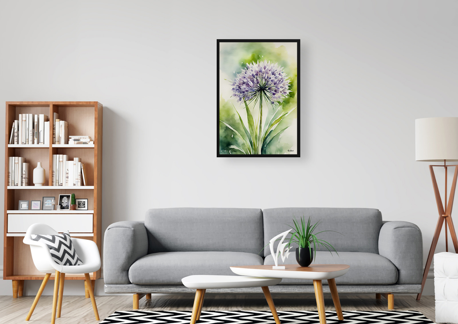 Allium Nigrum Watercolour Botanical Art Print - Crow Wild Garlic Framed Plant Wall Art 5 Allium Nigrum Watercolour Botanical Art Print - Crow Wild Garlic Framed Plant Wall Art - Image 3