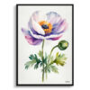 watercolour botanical print flowers anemone minimalist front view