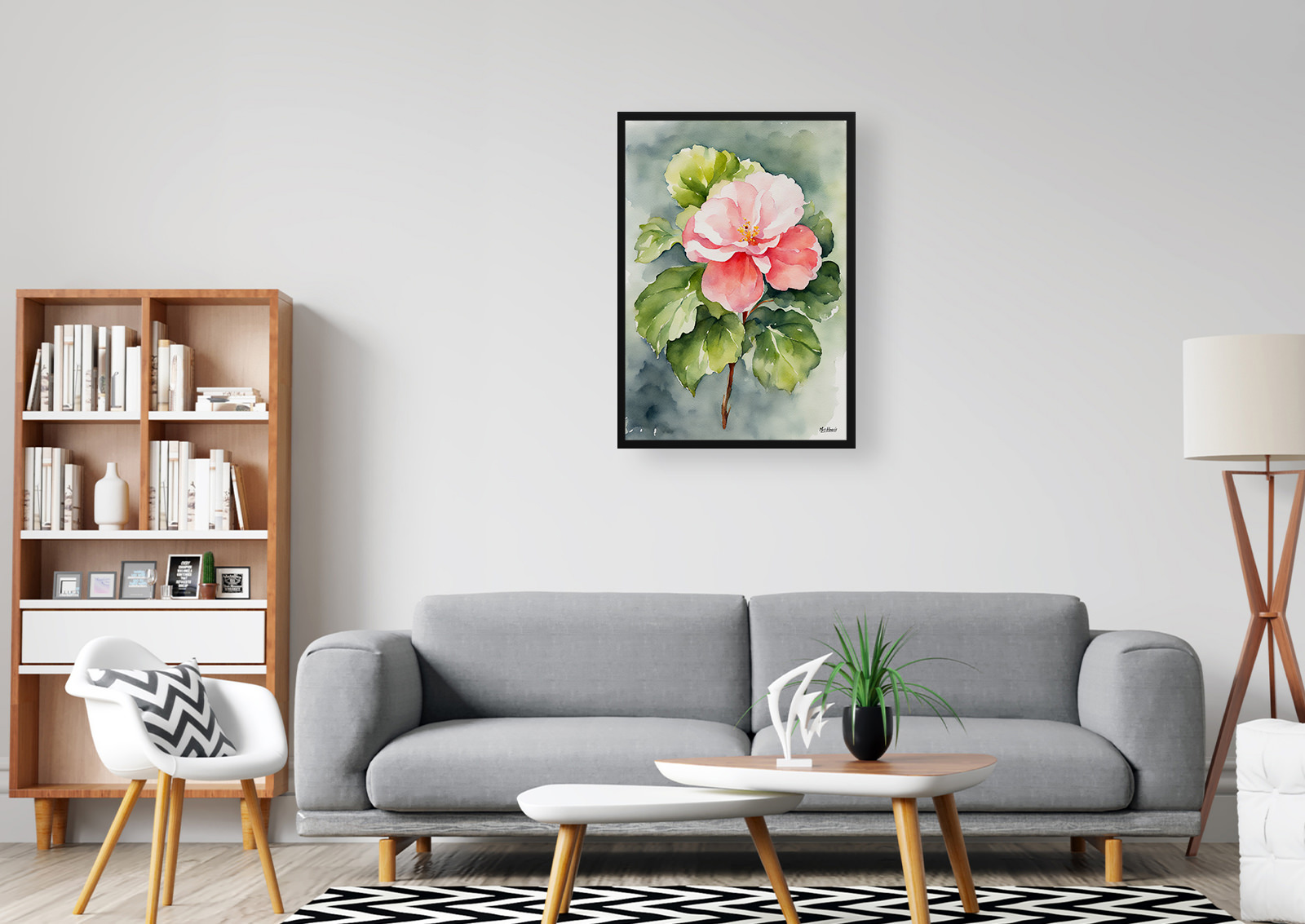 Begonia Watercolour Botanical Art Print - Wax semperflorens Framed Plant Wall Art 5 Begonia Watercolour Botanical Art Print - Wax semperflorens Framed Plant Wall Art - Image 3