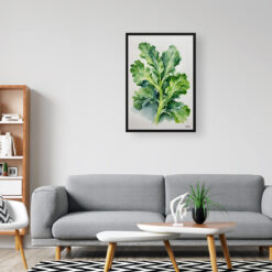 Brassica Oleracea Minimalist Watercolour Botanical Art Print - Brussels sprouts Framed Plant Wall Art 8 watercolour botanical print flowers brassica oleracea var gemmifera rubine minimalist office