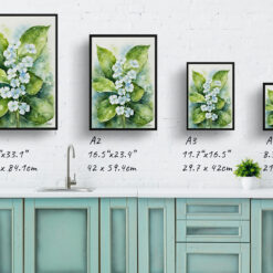 Brunnera Macrophylla Watercolour Botanical Art Print - Boraginaceae Framed Plant Wall Art 9 Brunnera Macrophylla Watercolour Botanical Art Print - Boraginaceae Framed Plant Wall Art - Image 4
