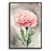 Carnation Watercolour Botanical Art Print - Gillyflower Framed Plant Wall Art 1 watercolour botanical print flowers carnation front view