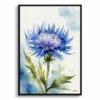 Centaurea cyanus Blue Boy Watercolour Botanical Art Print - Cornflower Framed Plant Wall Art 2 watercolour botanical print flowers centaurea cyanus blue boy front view