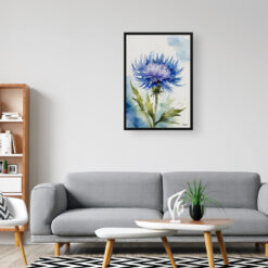 Centaurea cyanus Blue Boy Watercolour Botanical Art Print - Cornflower Framed Plant Wall Art 8 Centaurea cyanus Blue Boy Watercolour Botanical Art Print - Cornflower Framed Plant Wall Art - Image 3