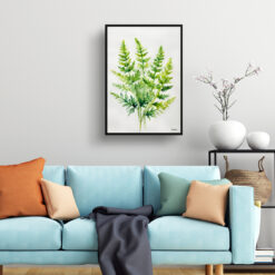 Cheilanthes Lanosa Minimalist Watercolour Botanical Art Print - Woolly Lip Fern Framed Plant Wall Art 7 watercolour botanical print flowers cheilanthes lanosa minimalist living room