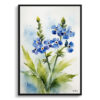 Cynoglossum Amabile Watercolour Botanical Art Print - Chinese Forget-me-not Framed Plant Wall Art 1 watercolour botanical print flowers cynoglossum amabile front view